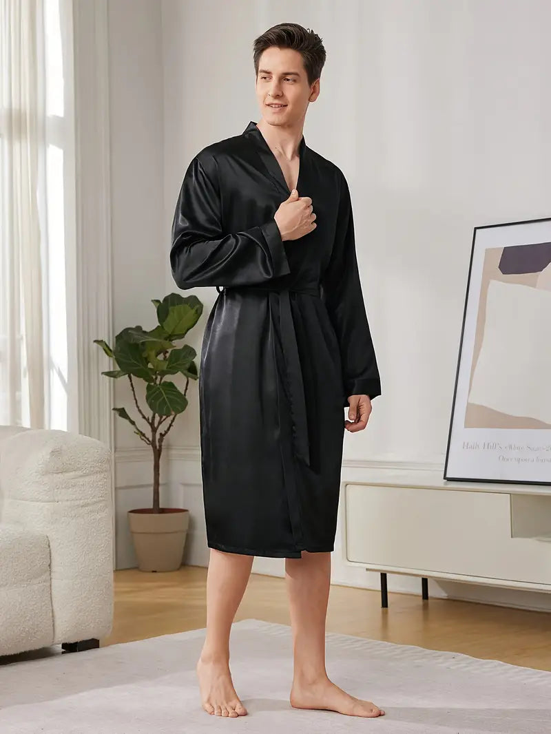New Men's Fashion Long-Sleeve Nightgown Marquisa