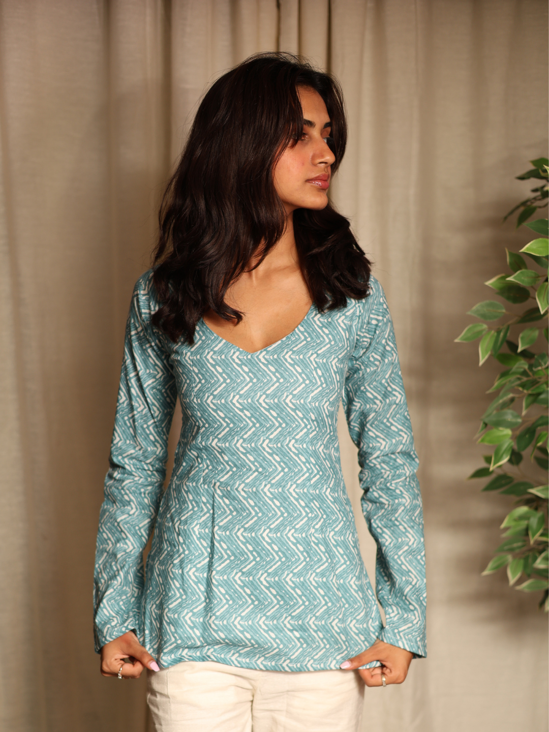 Nabila sleeved modest kurti NISHORAMA