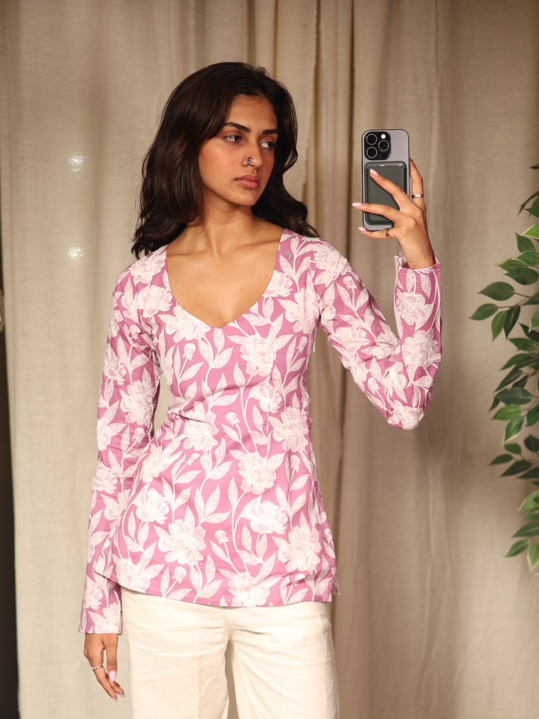 Nayab sleeved modest kurti NISHORAMA