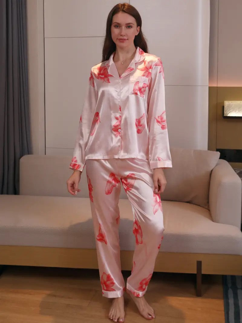 Women's Long Sleeves And Long Pants Pajama Sets