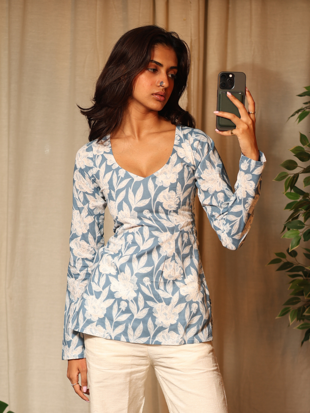 Nazma sleeved modest kurti NISHORAMA