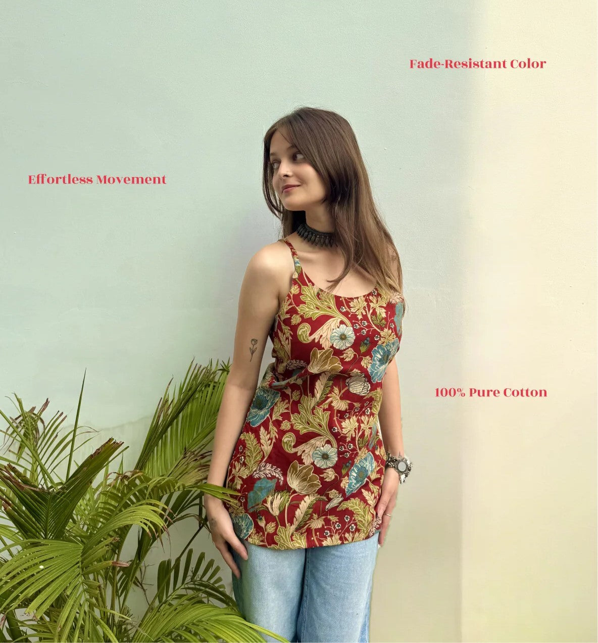 Scoop Neck Printed Tunic