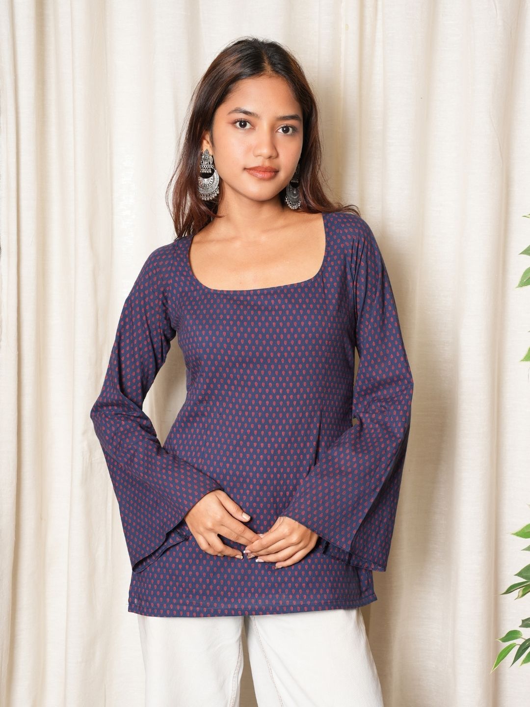 Karima Deep Back Sleeved Kurti NISHORAMA
