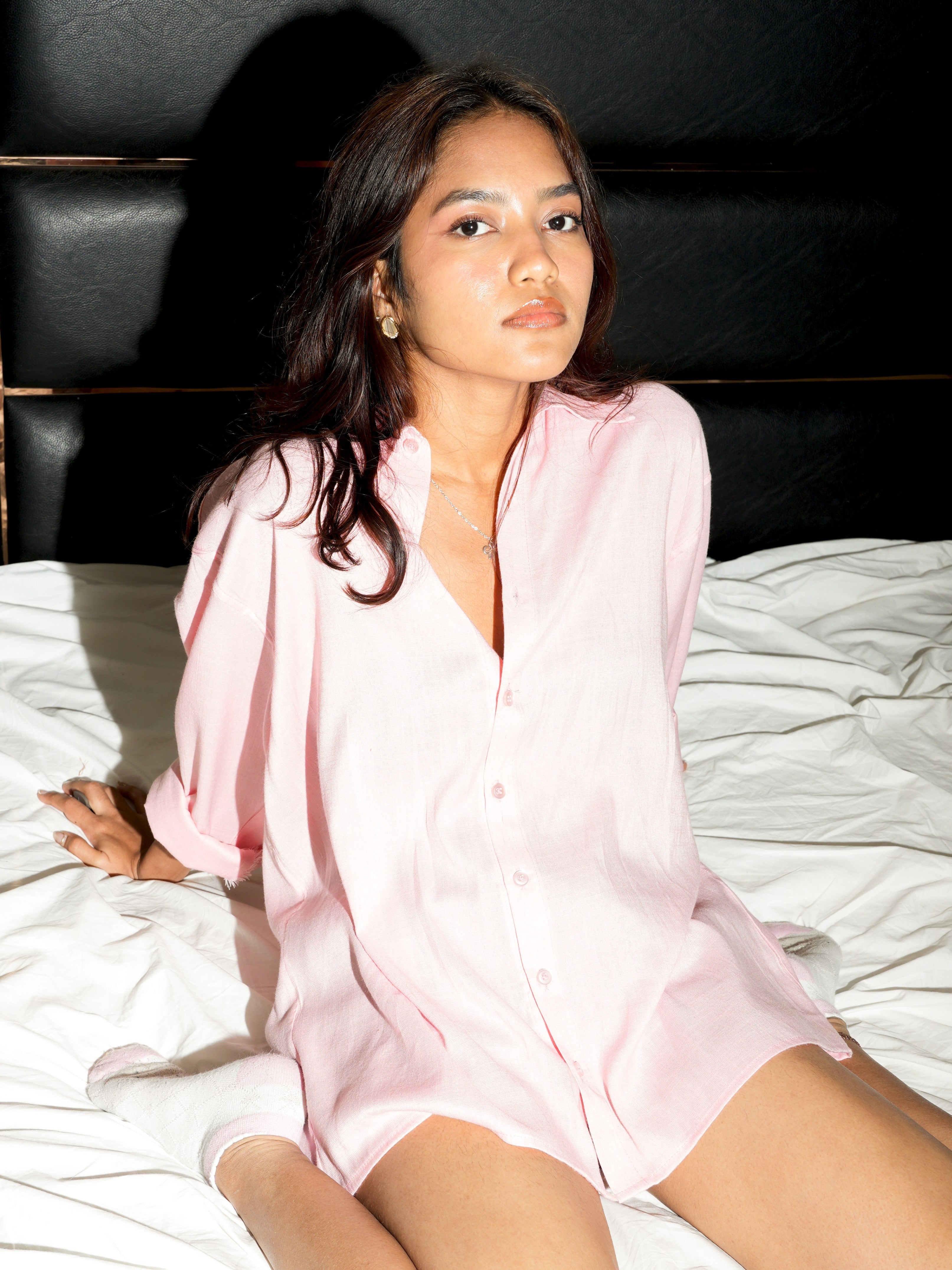 Oversized Pink Shirt NISHORAMA