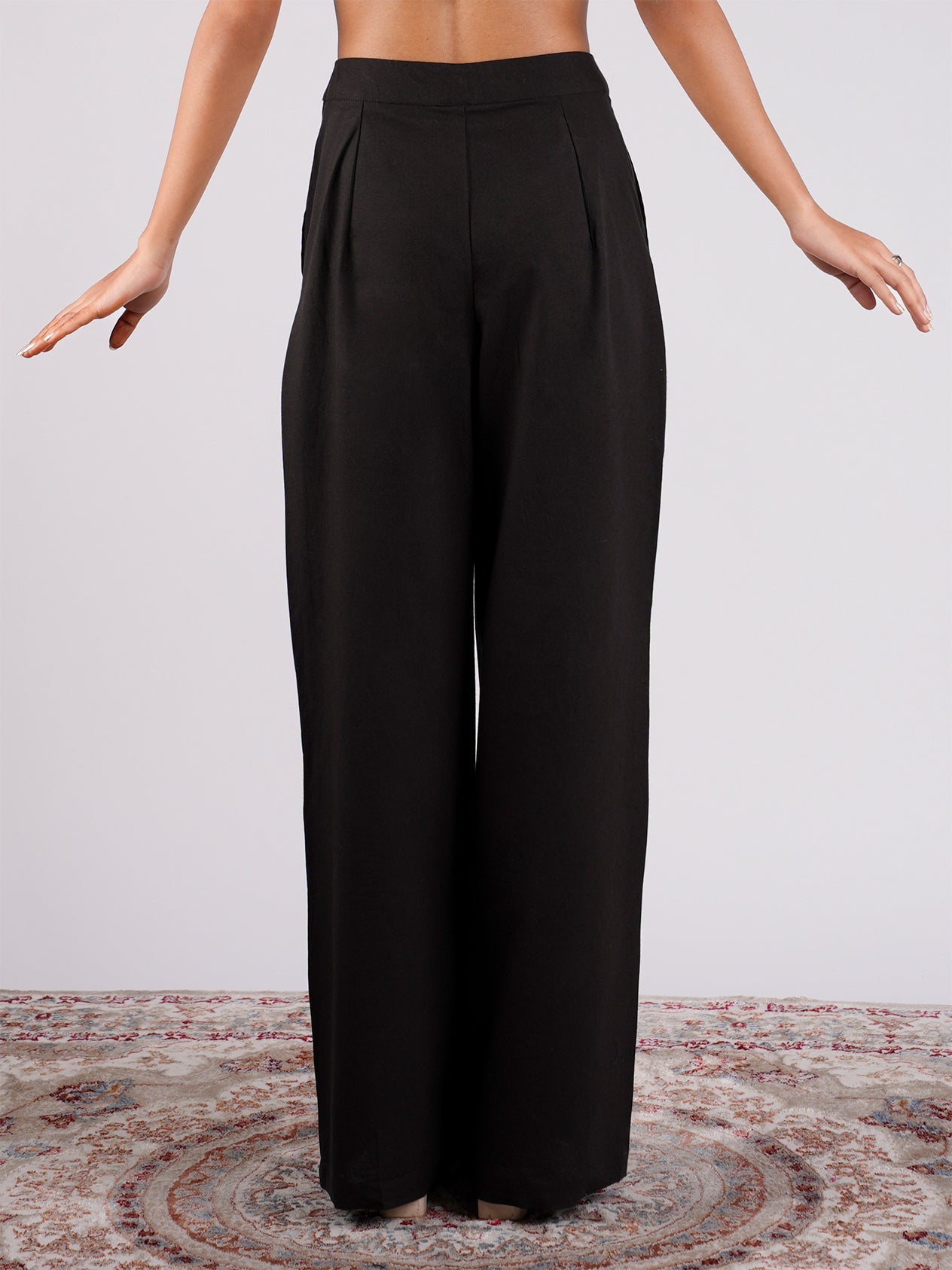 Black Cotton Pants NISHORAMA