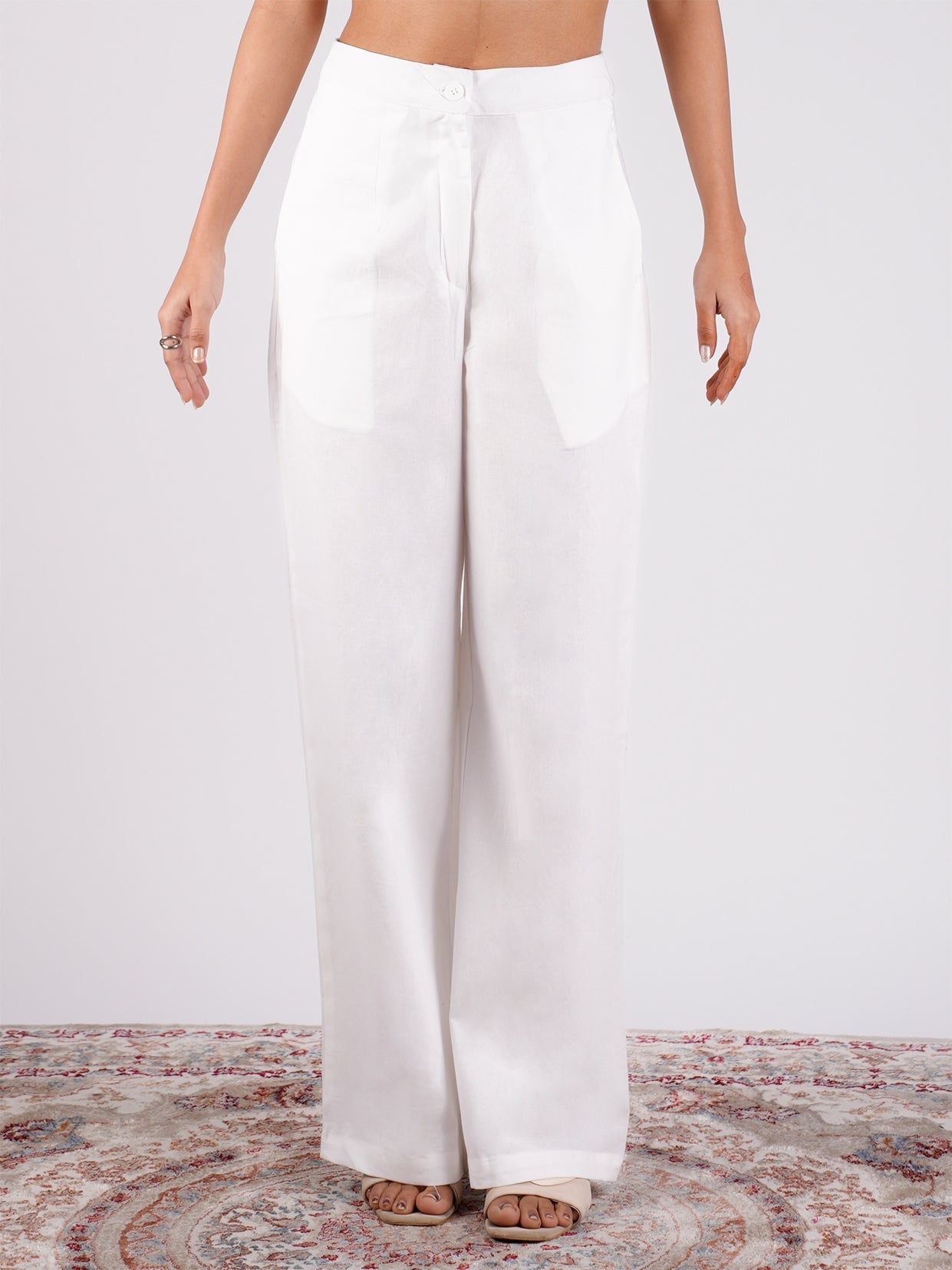 White Cotton Pants NISHORAMA