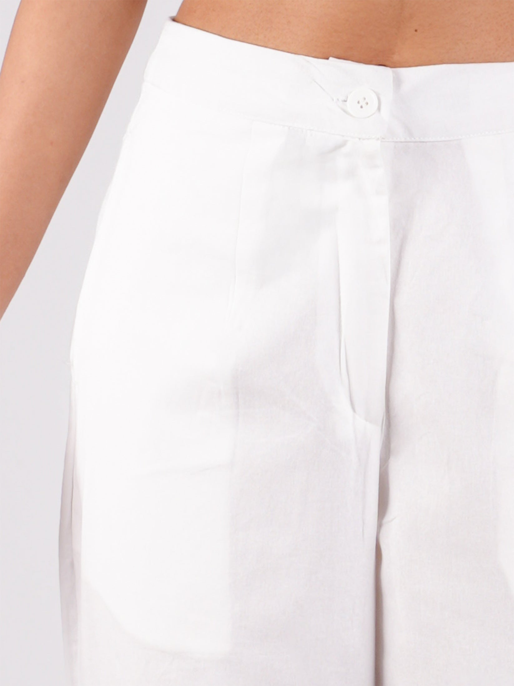 White Cotton Pants NISHORAMA