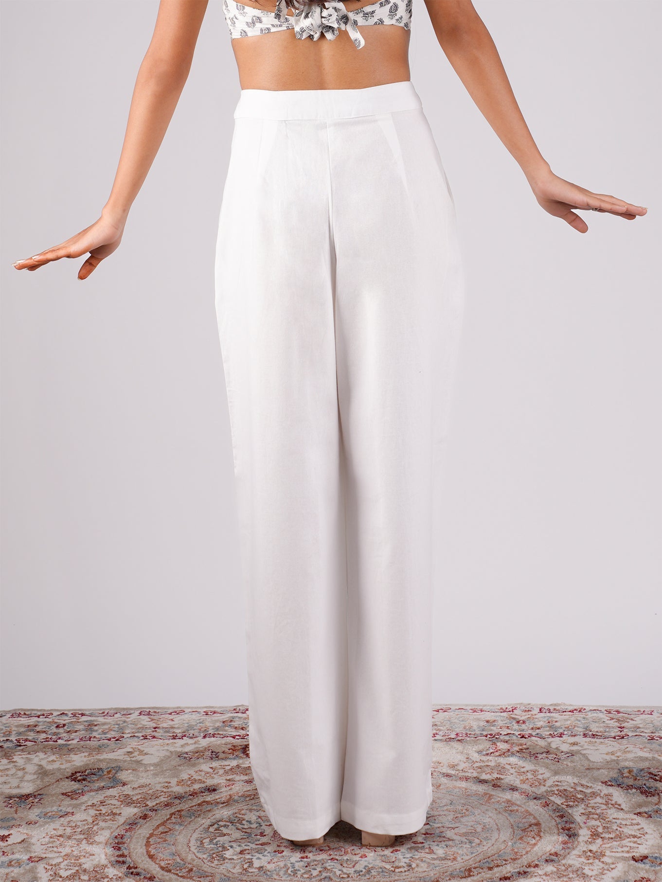 White Cotton Pants NISHORAMA