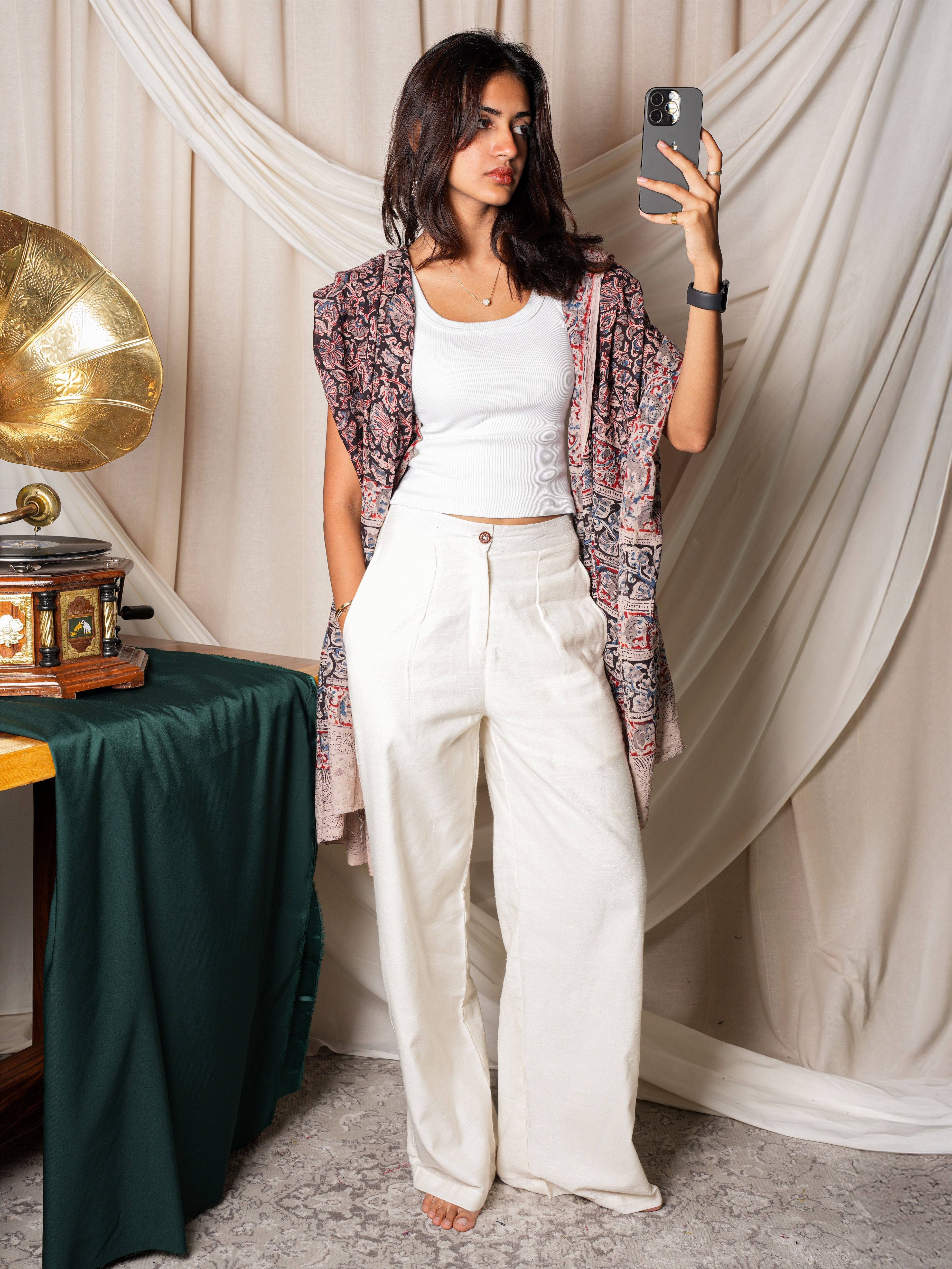 White Linen Trouser NISHORAMA