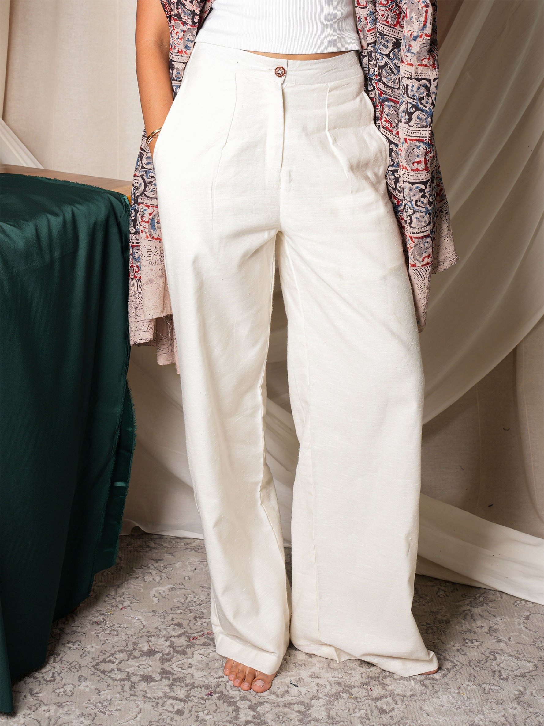 White Linen Trouser NISHORAMA