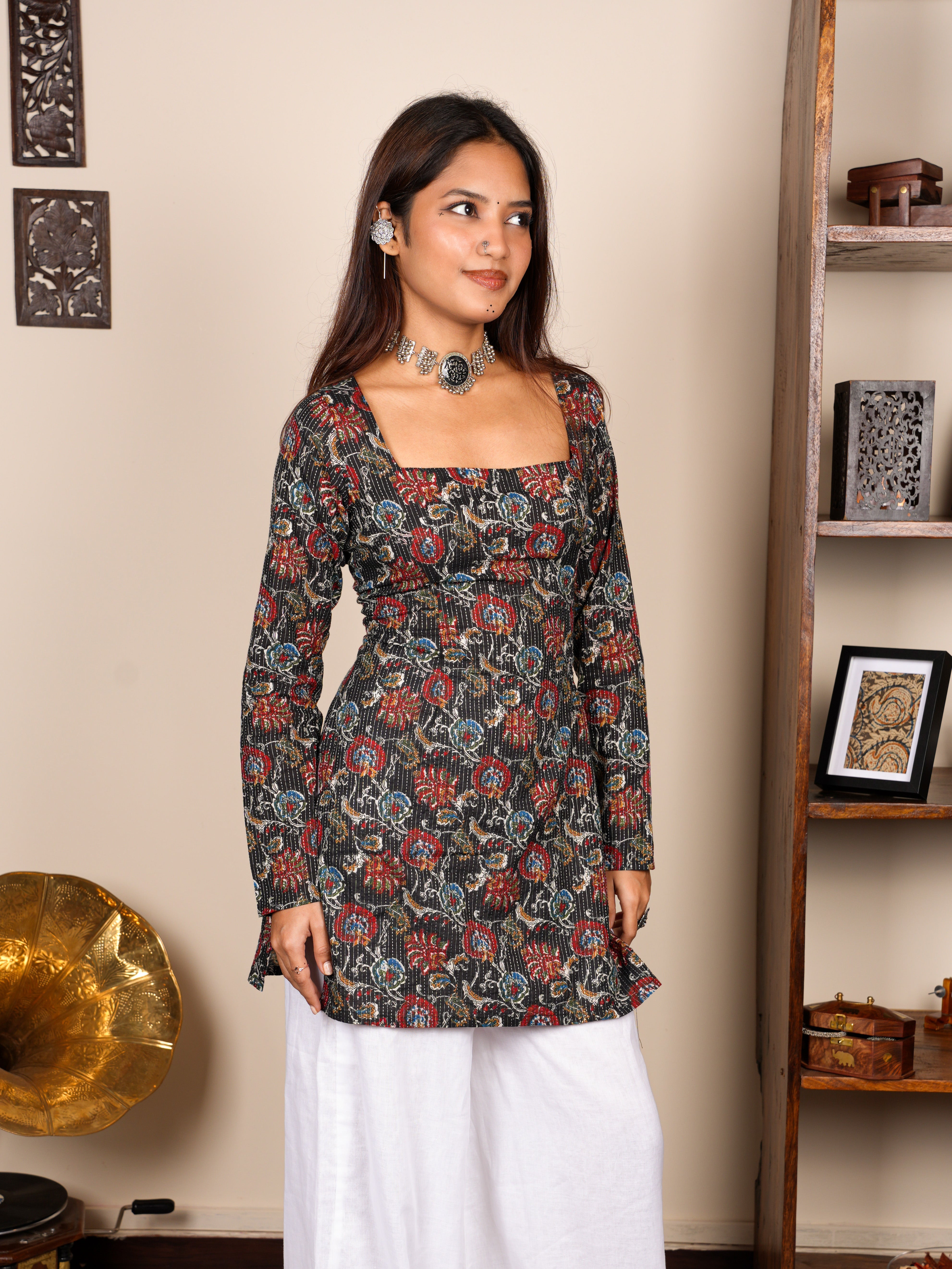 Radhika Sleeved Corset Kurti NISHORAMA