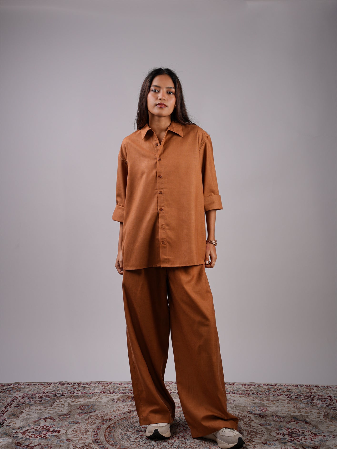Oversized Brown Shirt NISHORAMA