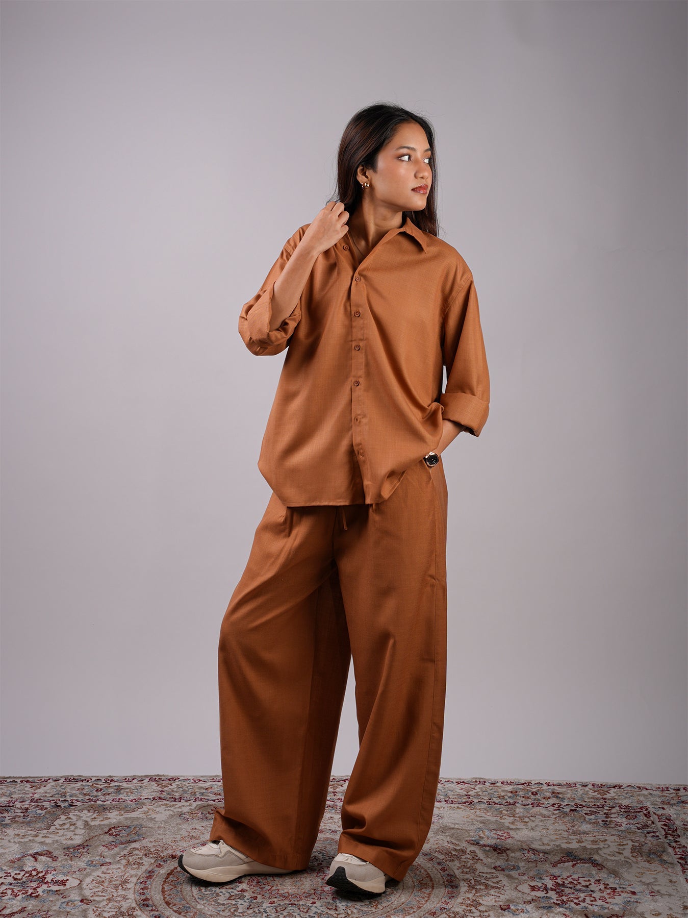 Oversized Brown Shirt NISHORAMA