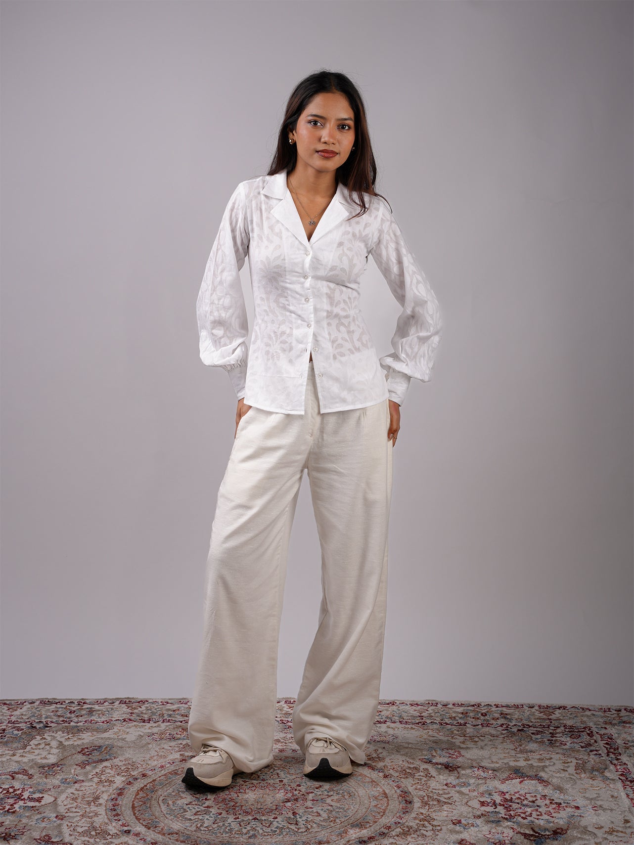 Safa Jacquard Corset Shirt NISHORAMA