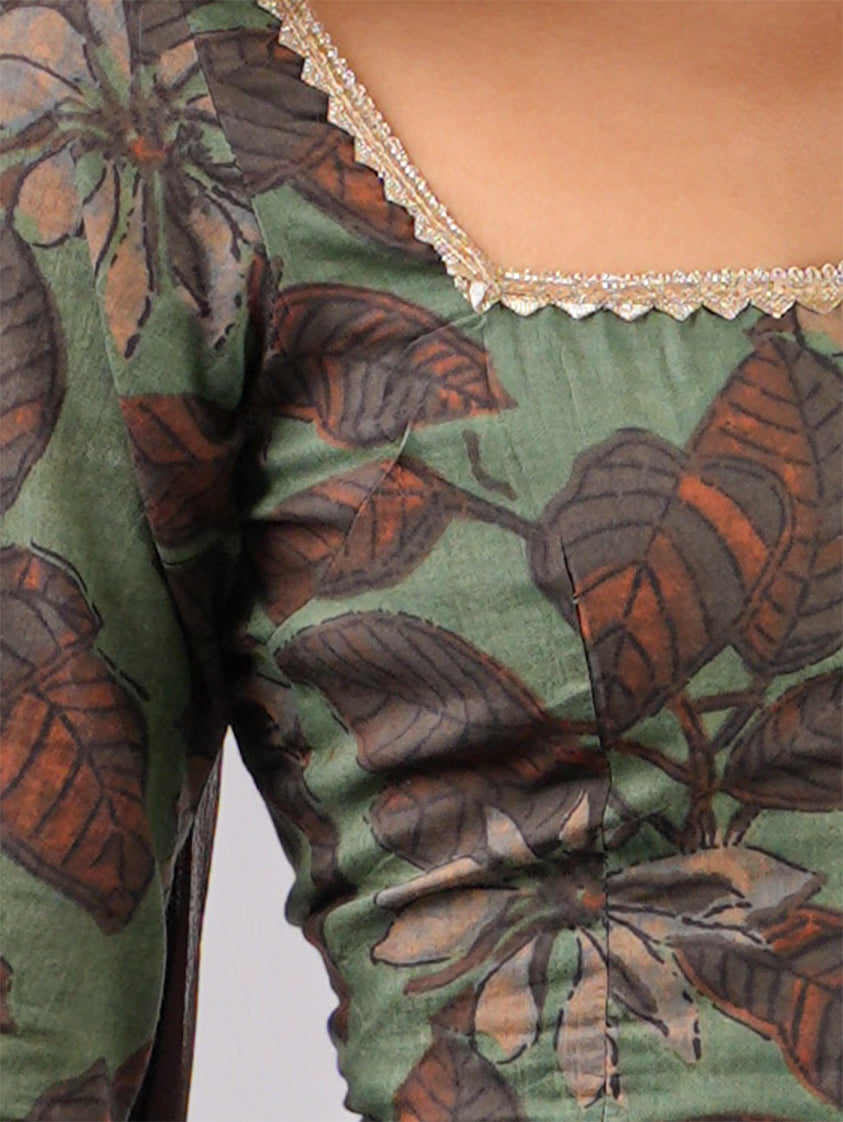 Meherzeen Sleeved Corset Kurti Sharara Set NISHORAMA
