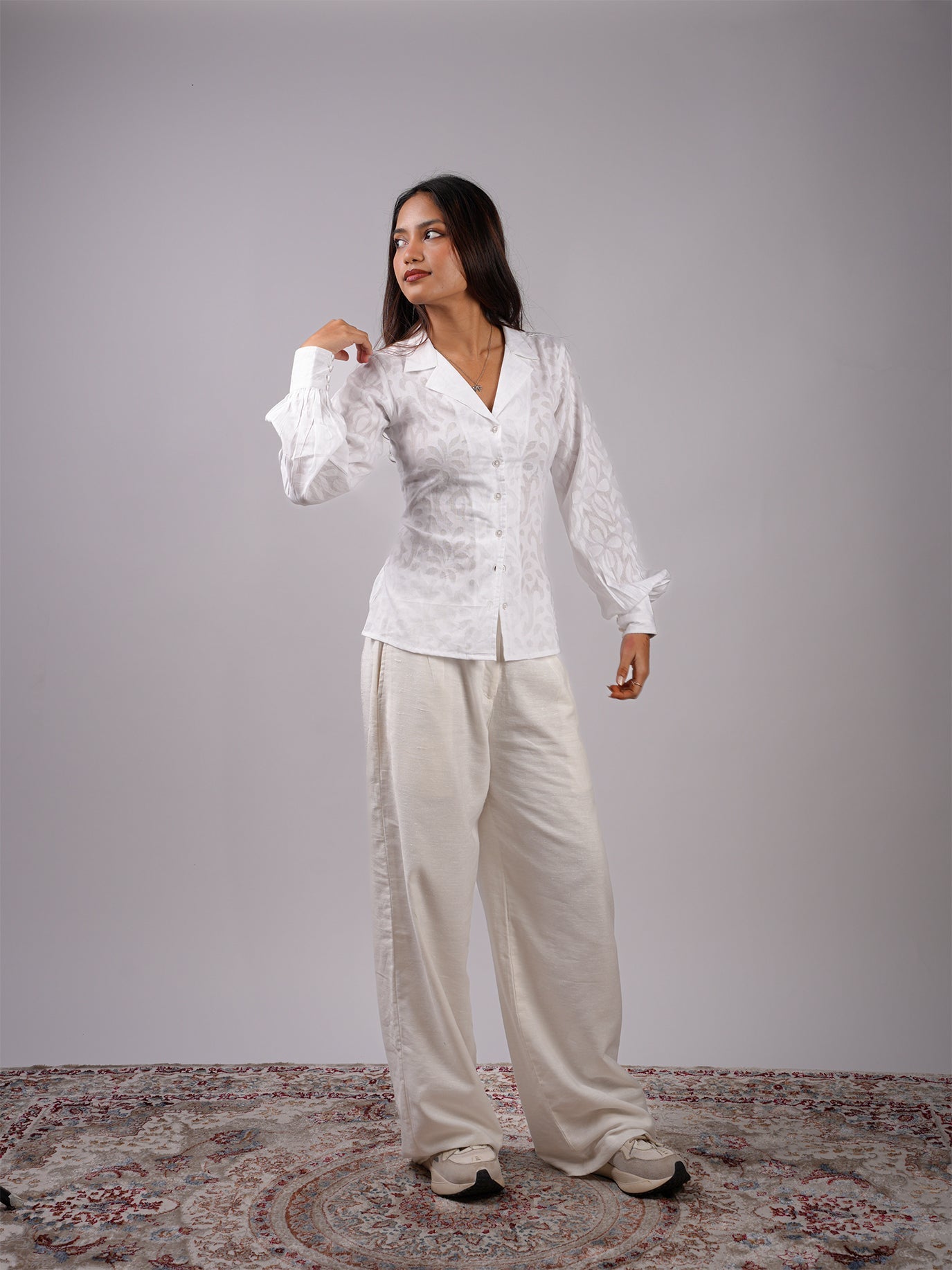 Safa Jacquard Corset Shirt NISHORAMA