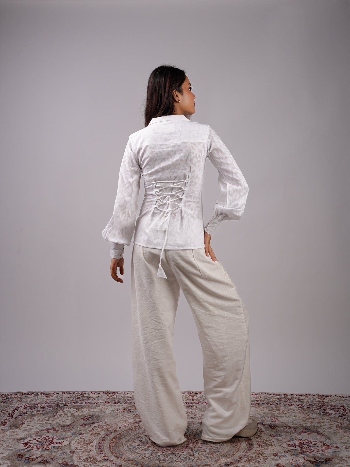 Safa Jacquard Corset Shirt NISHORAMA