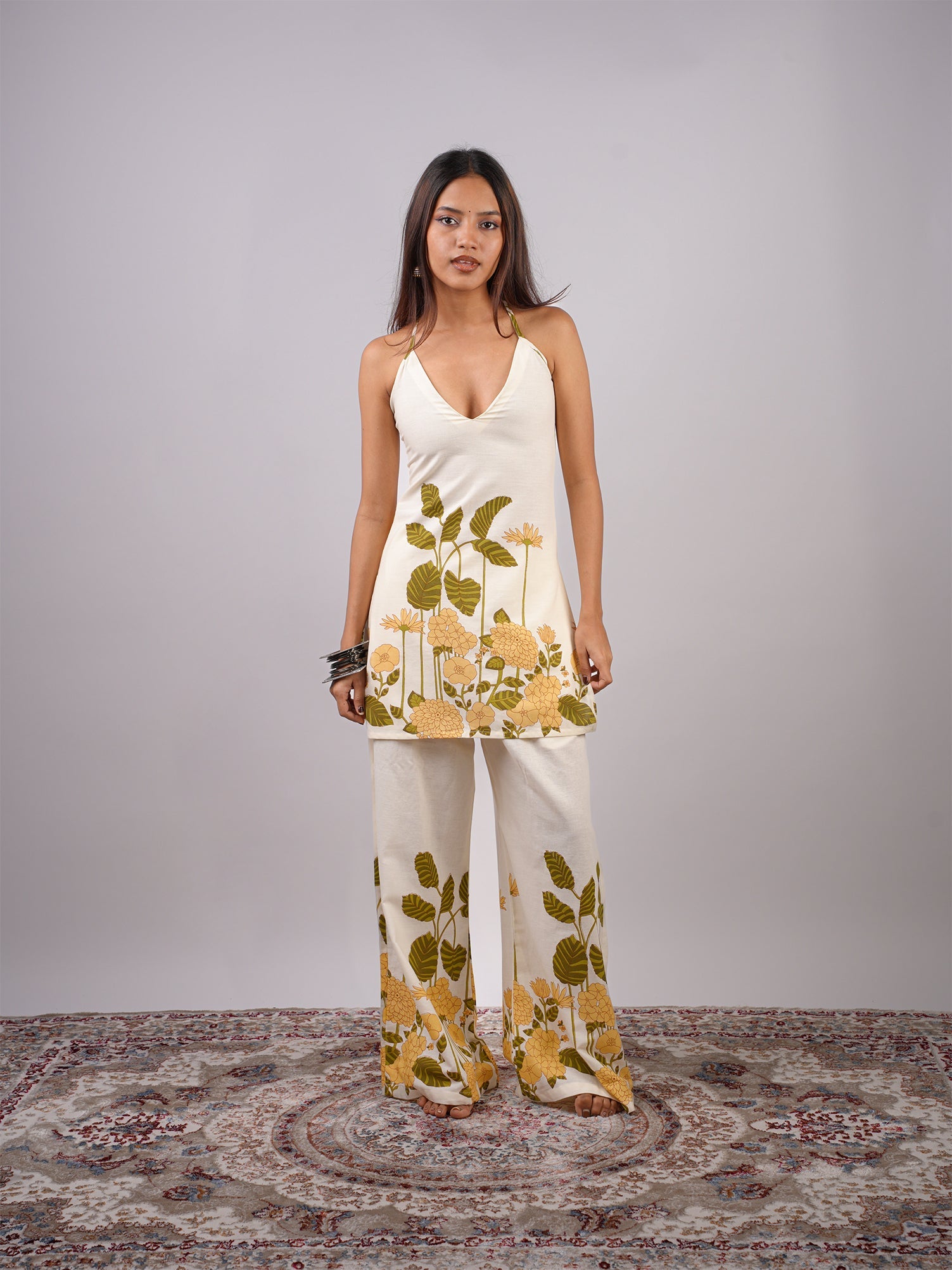 Delilah Halterneck Kurti Pant Set NISHORAMA