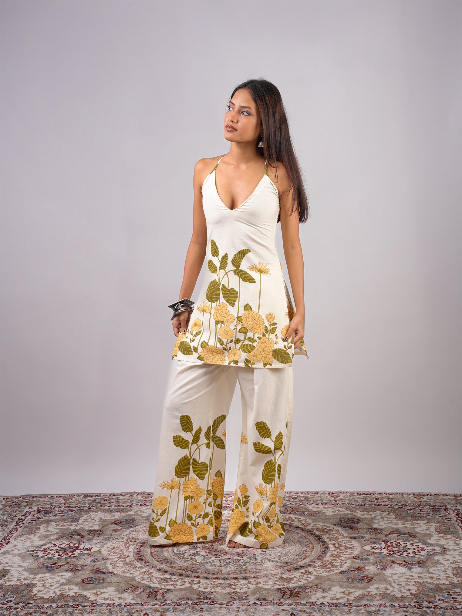 Delilah Halterneck Kurti Pant Set NISHORAMA