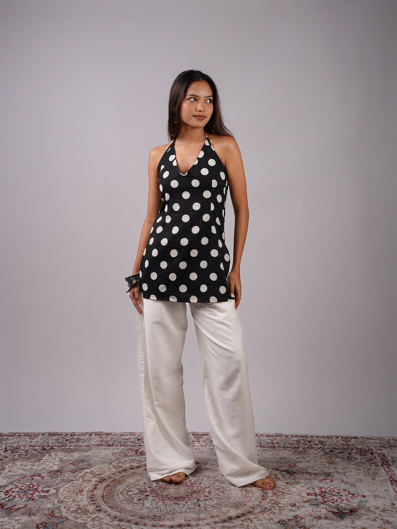 Hiya Halter Neck Corset Kurti NISHORAMA