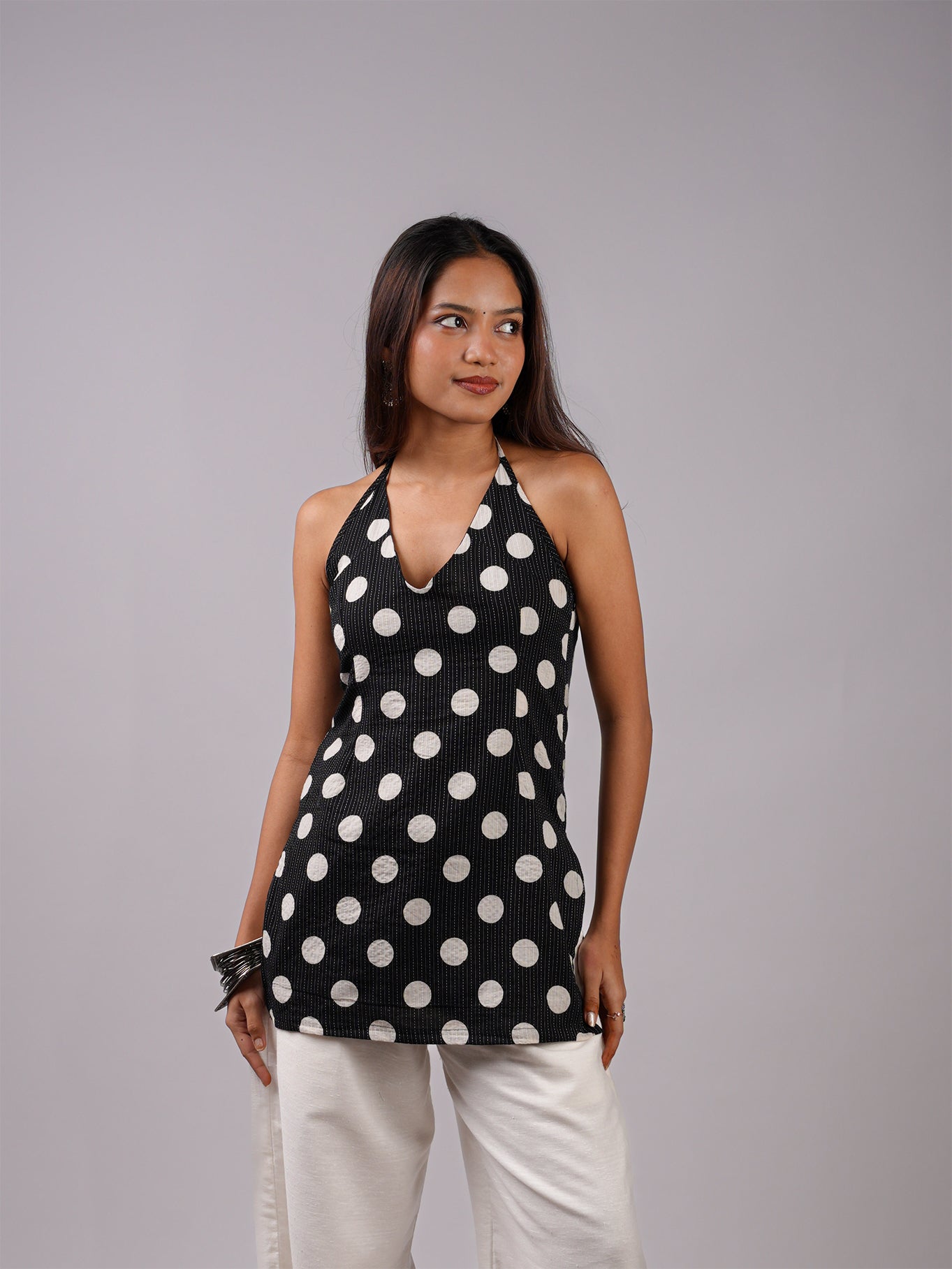Hiya Halter Neck Corset Kurti NISHORAMA