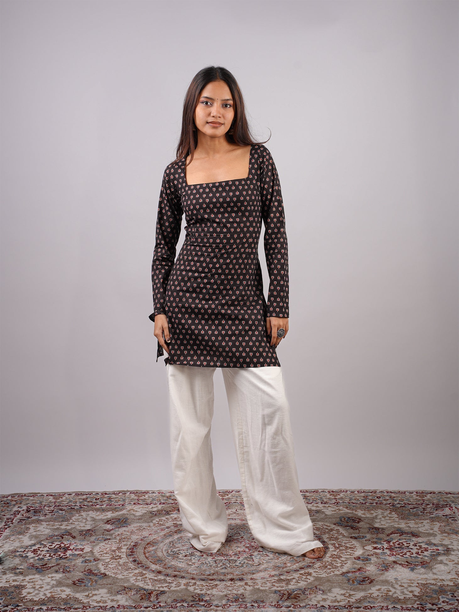 Rohini Sleeved Corset Kurti NISHORAMA