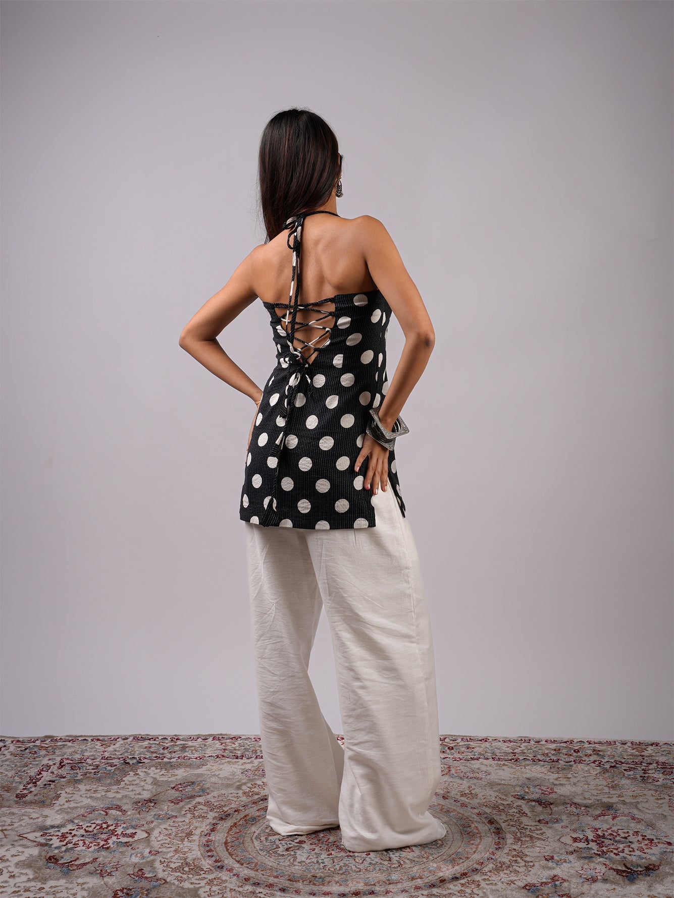 Hiya Halter Neck Corset Kurti NISHORAMA