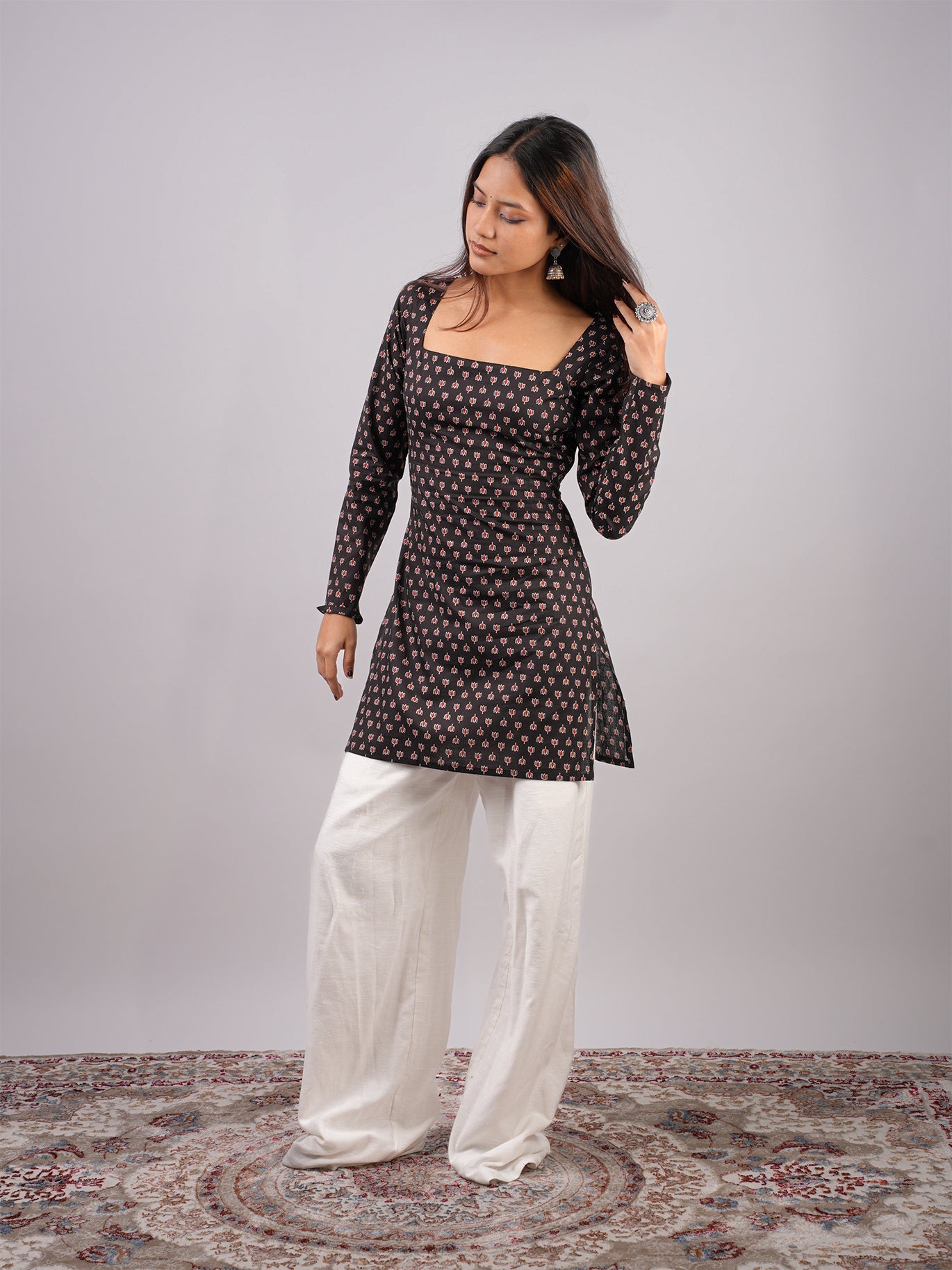 Rohini Sleeved Corset Kurti NISHORAMA