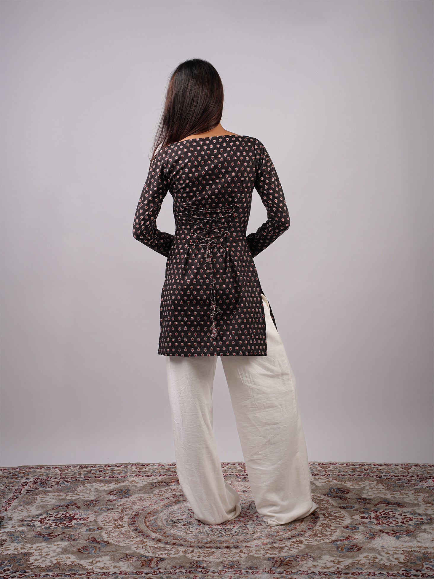 Rohini Sleeved Corset Kurti NISHORAMA