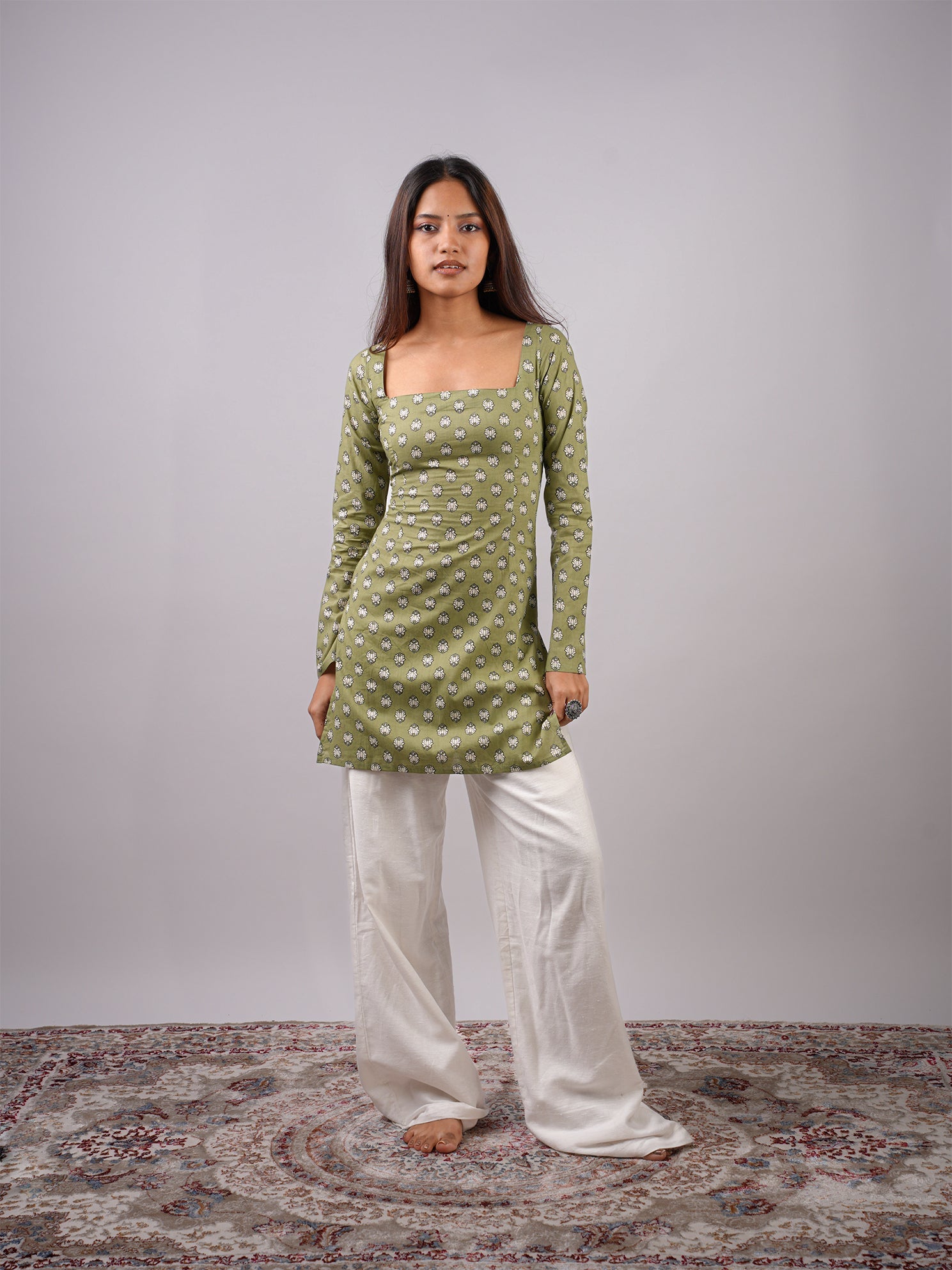 Ayesha Sleeved Corset Kurti NISHORAMA