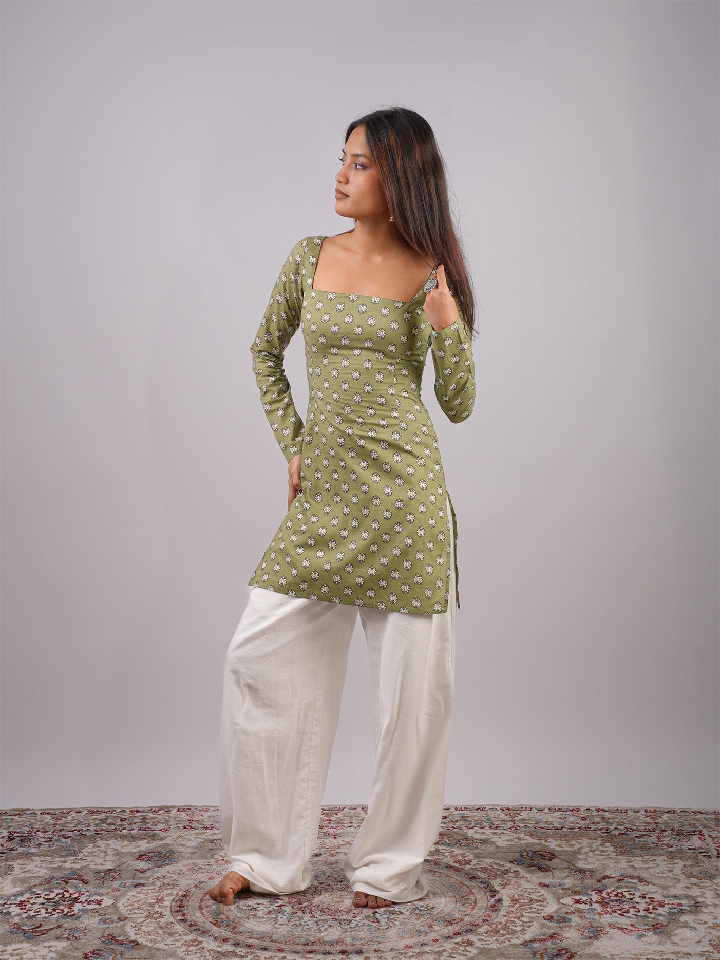 Ayesha Sleeved Corset Kurti NISHORAMA