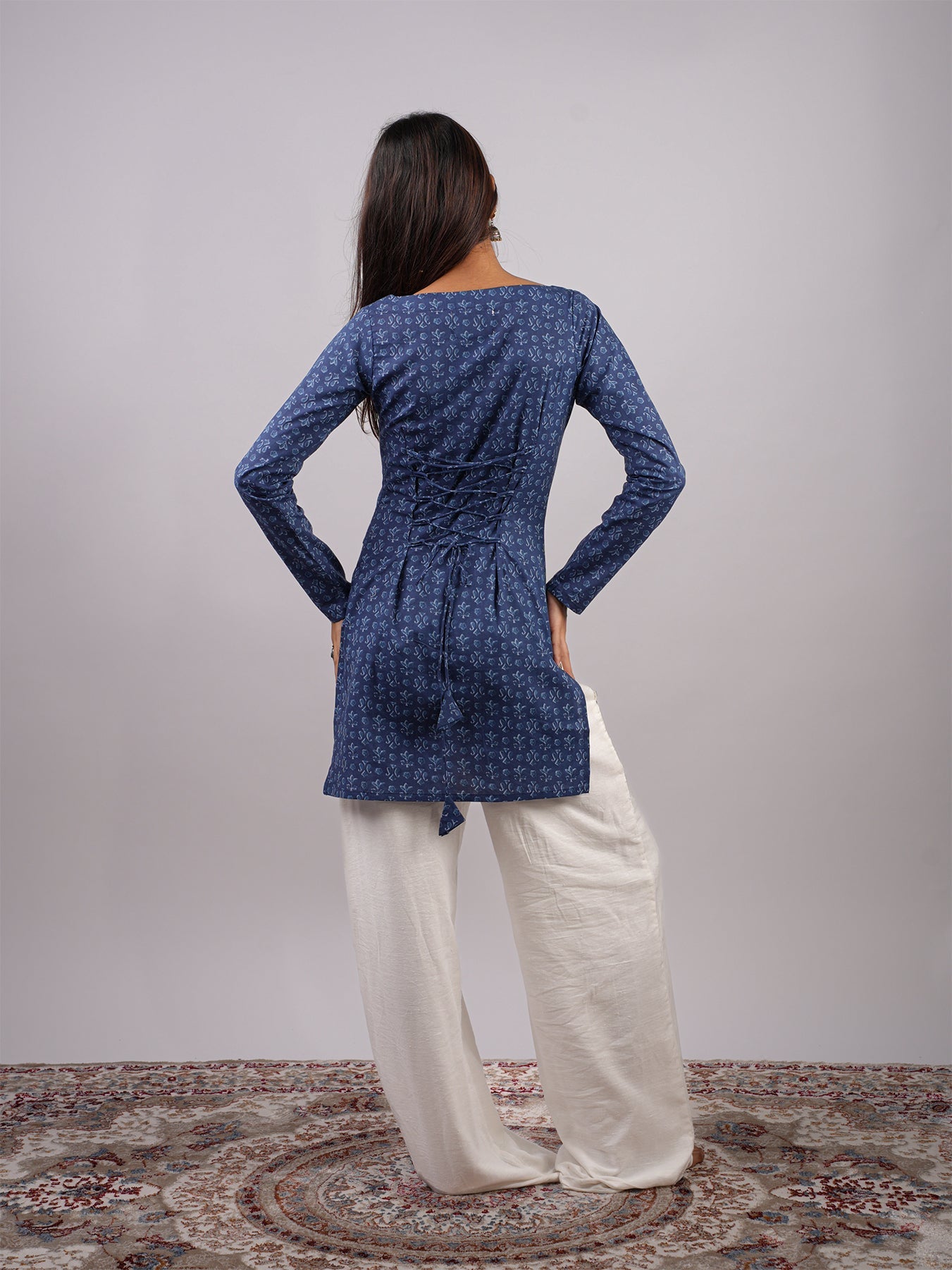 Kaira Sleeved Corset Kurti NISHORAMA