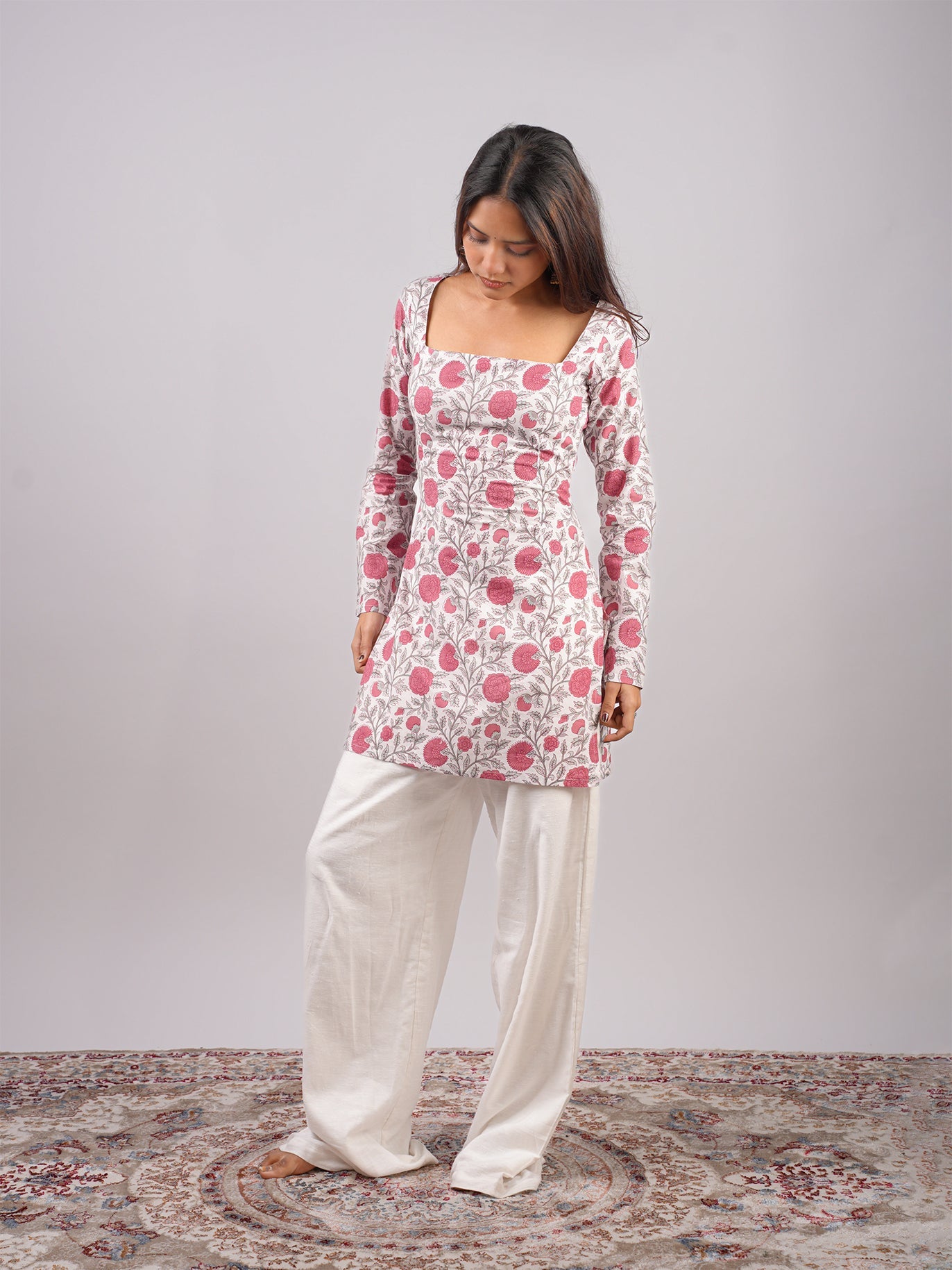 Kusum Sleeved Corset Kurti NISHORAMA
