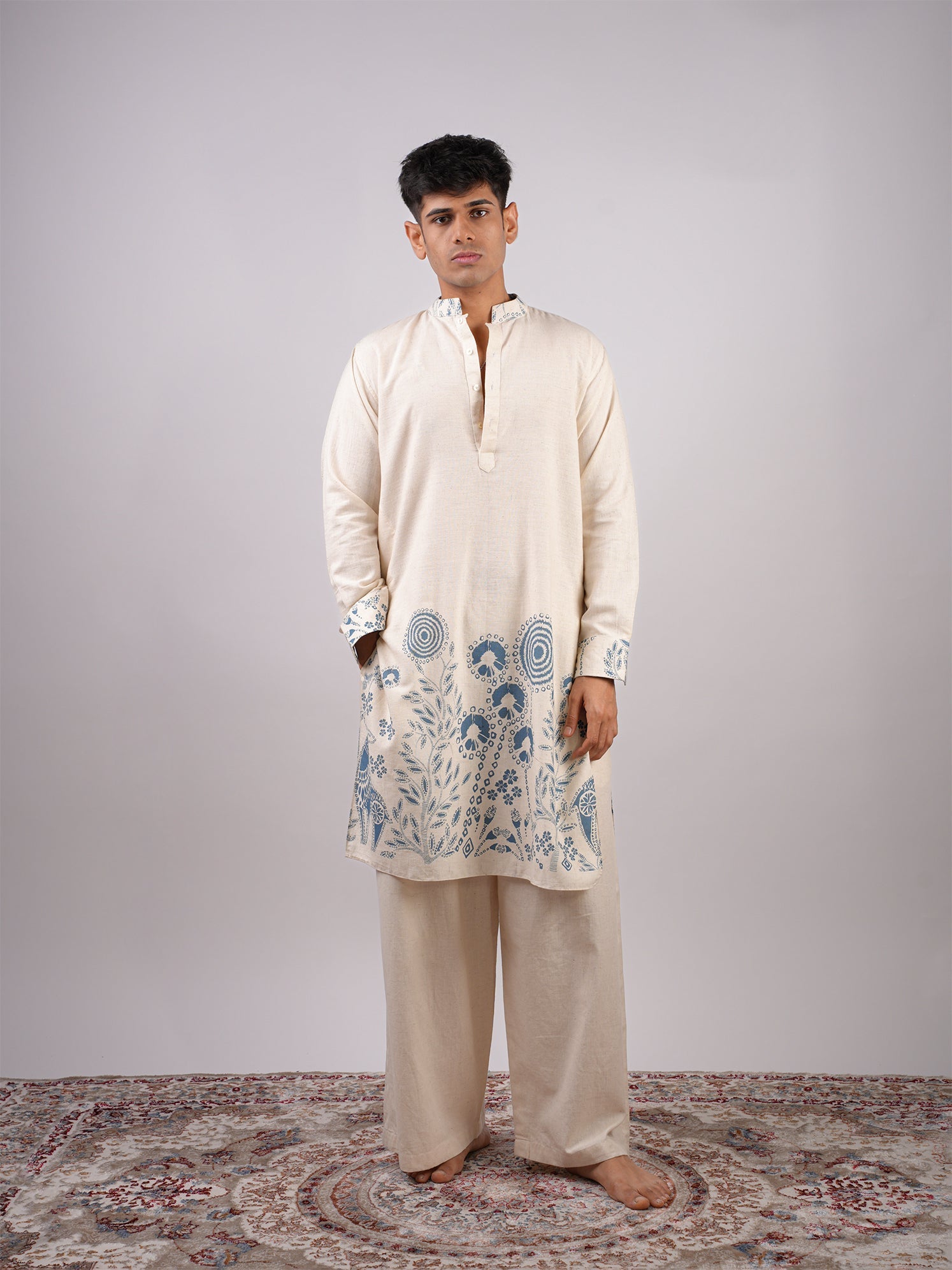 Sur Inverted Sleeves Long Kurta NISHORAMA
