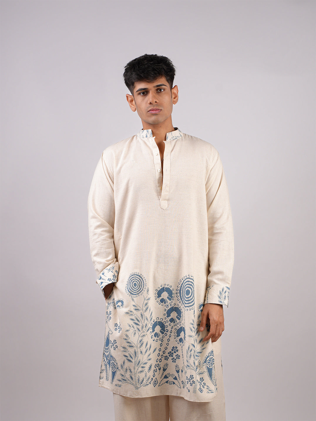 Sur Inverted Sleeves Long Kurta NISHORAMA