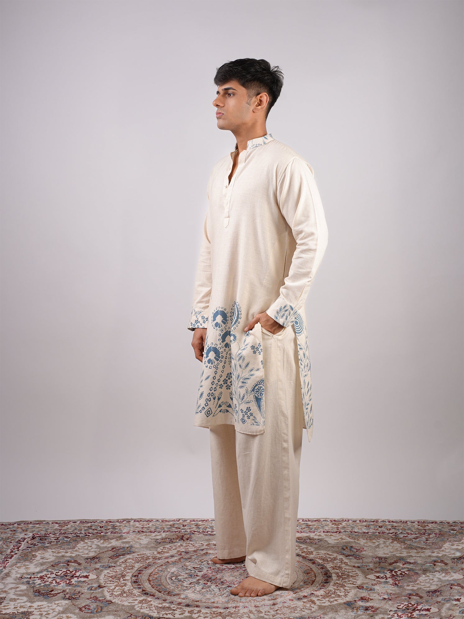 Sur Inverted Sleeves Long Kurta NISHORAMA