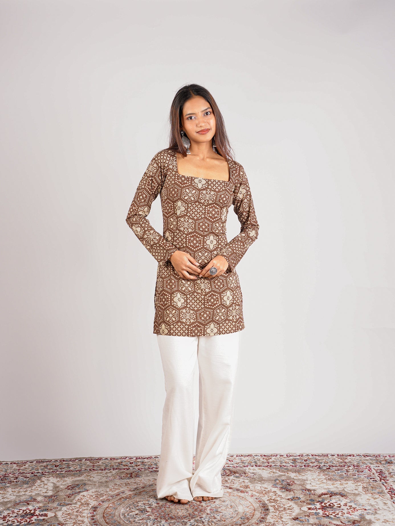 Heena Sleeved Corset Kurti NISHORAMA