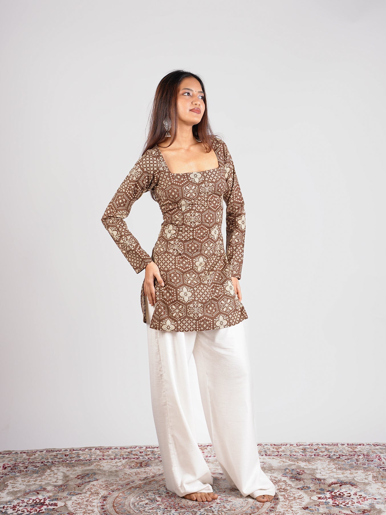 Heena Sleeved Corset Kurti NISHORAMA
