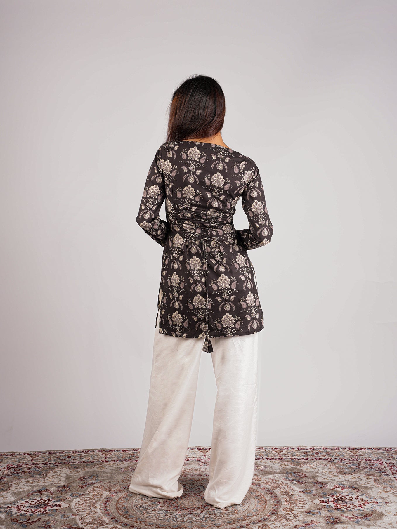 Kajal Sleeved Corset Kurti NISHORAMA