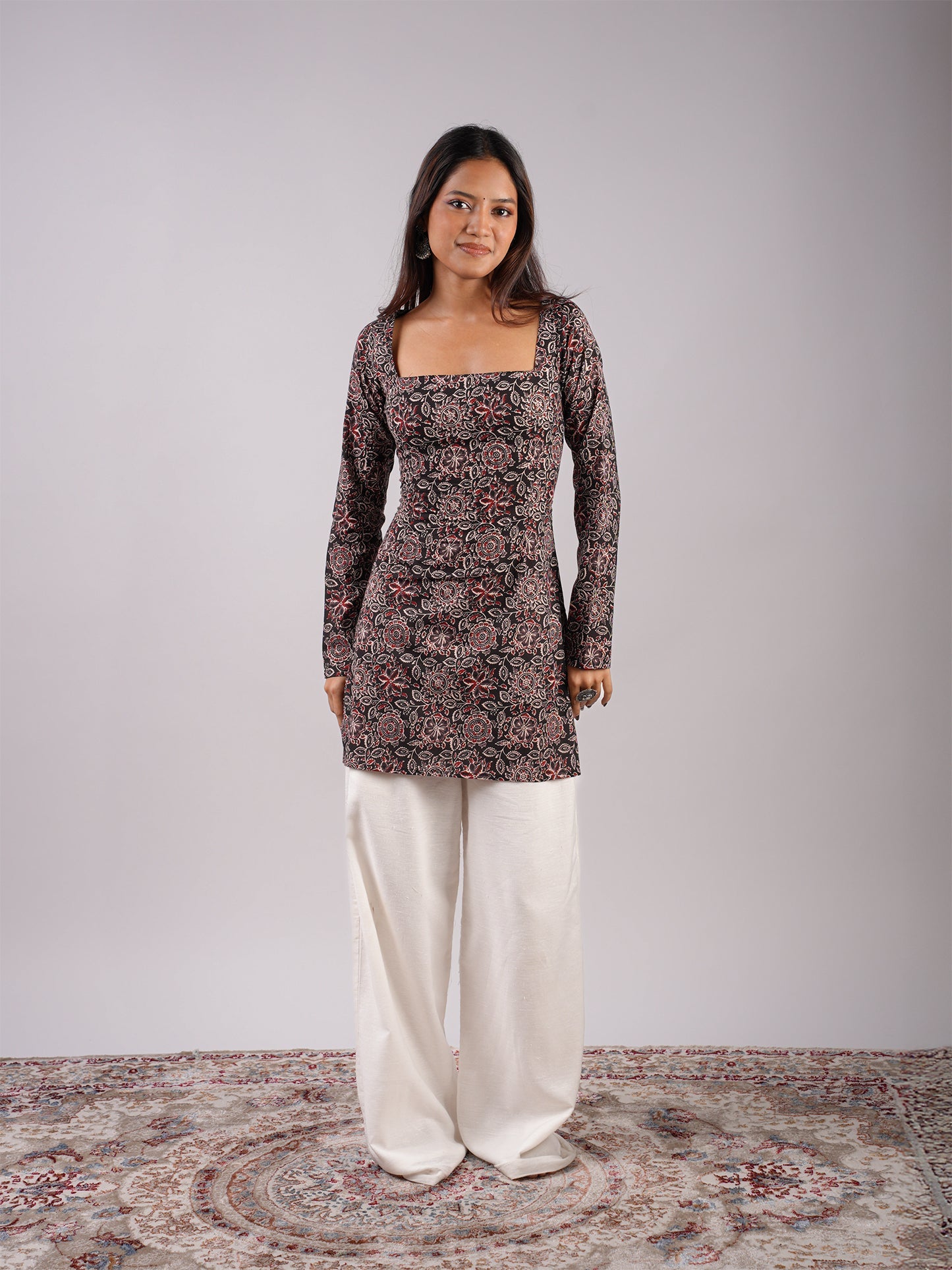 Riva Sleeved Corset Kurti NISHORAMA