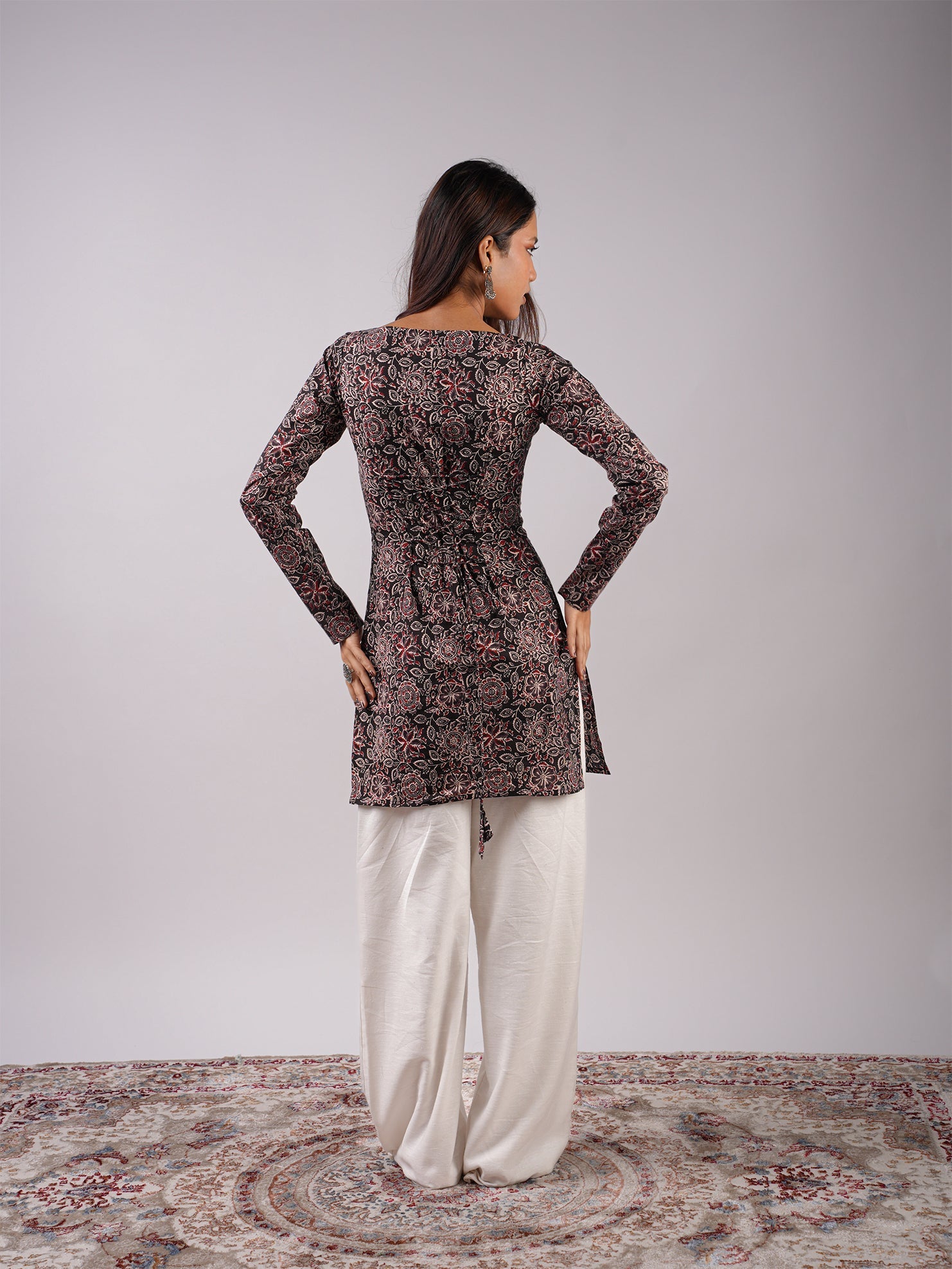 Riva Sleeved Corset Kurti NISHORAMA