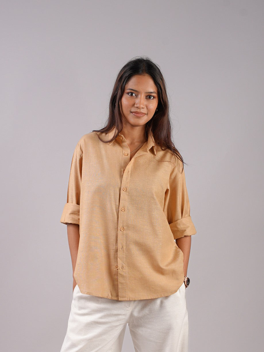 Oversized Khadi Linen Shirt NISHORAMA
