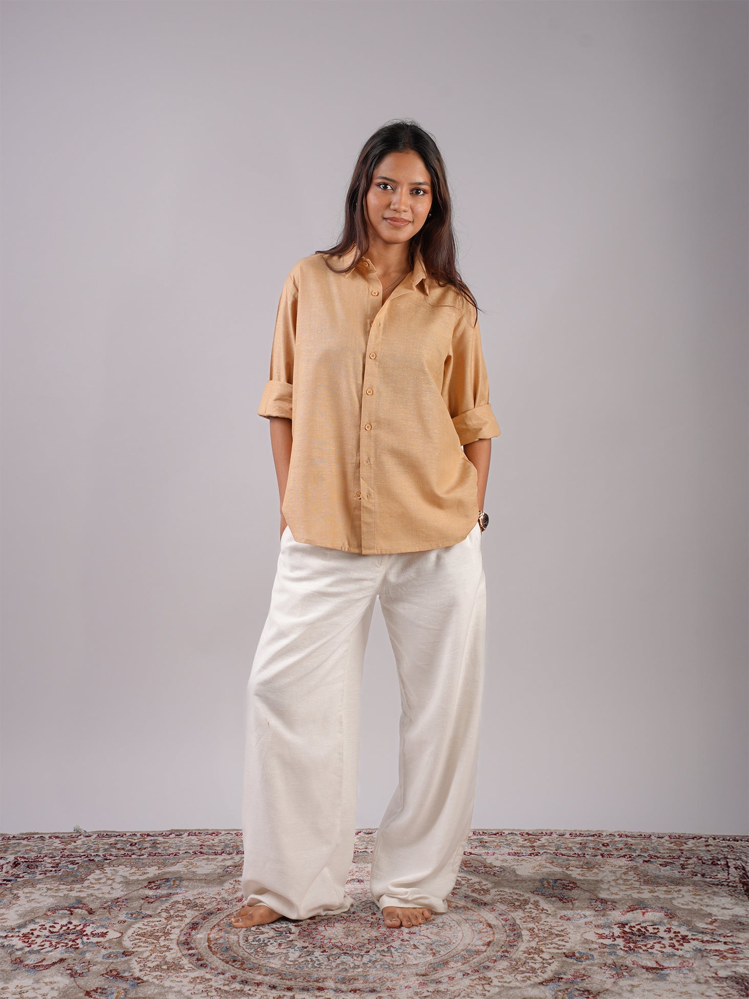 Oversized Khadi Linen Shirt NISHORAMA