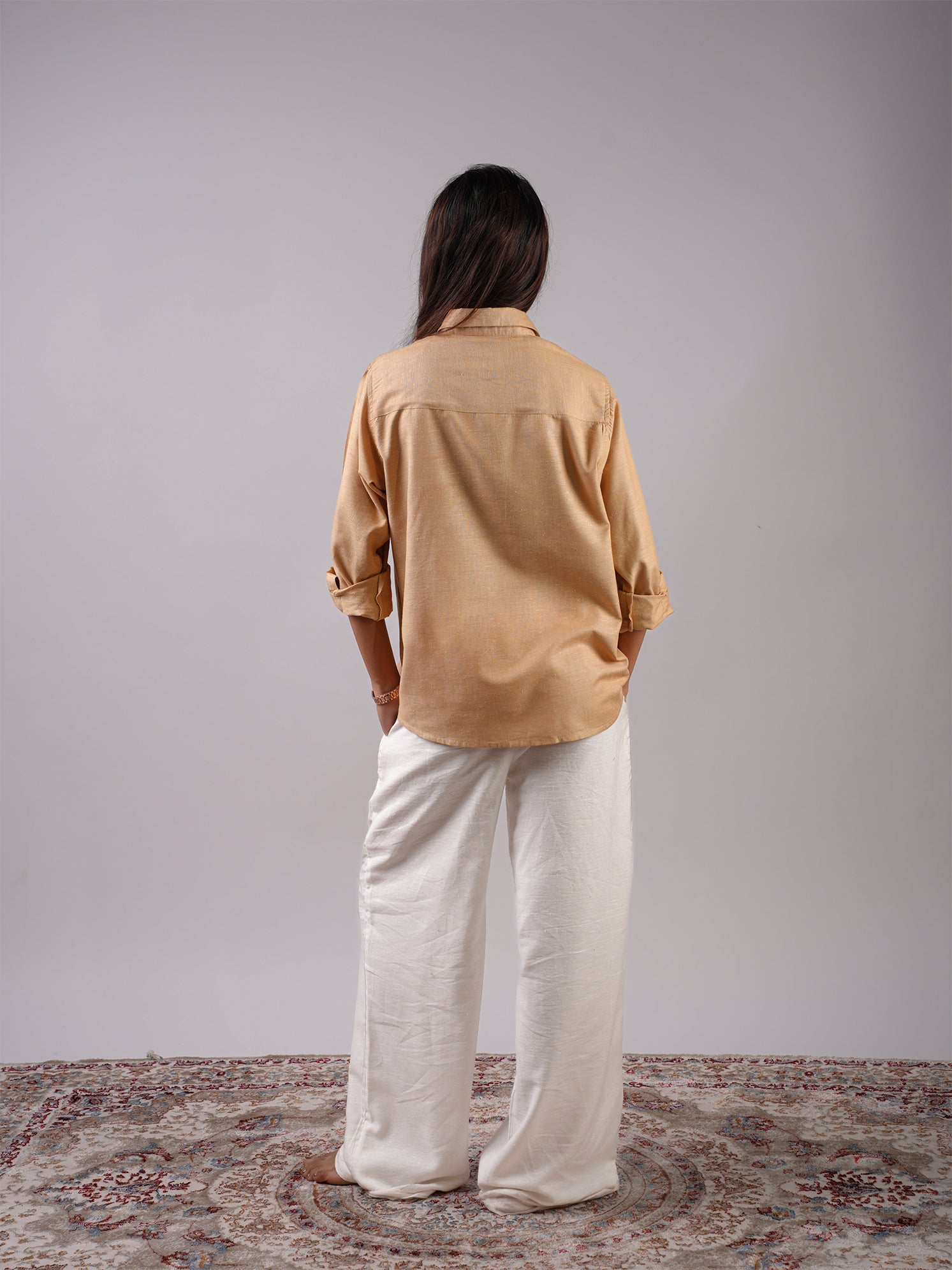 Oversized Khadi Linen Shirt NISHORAMA