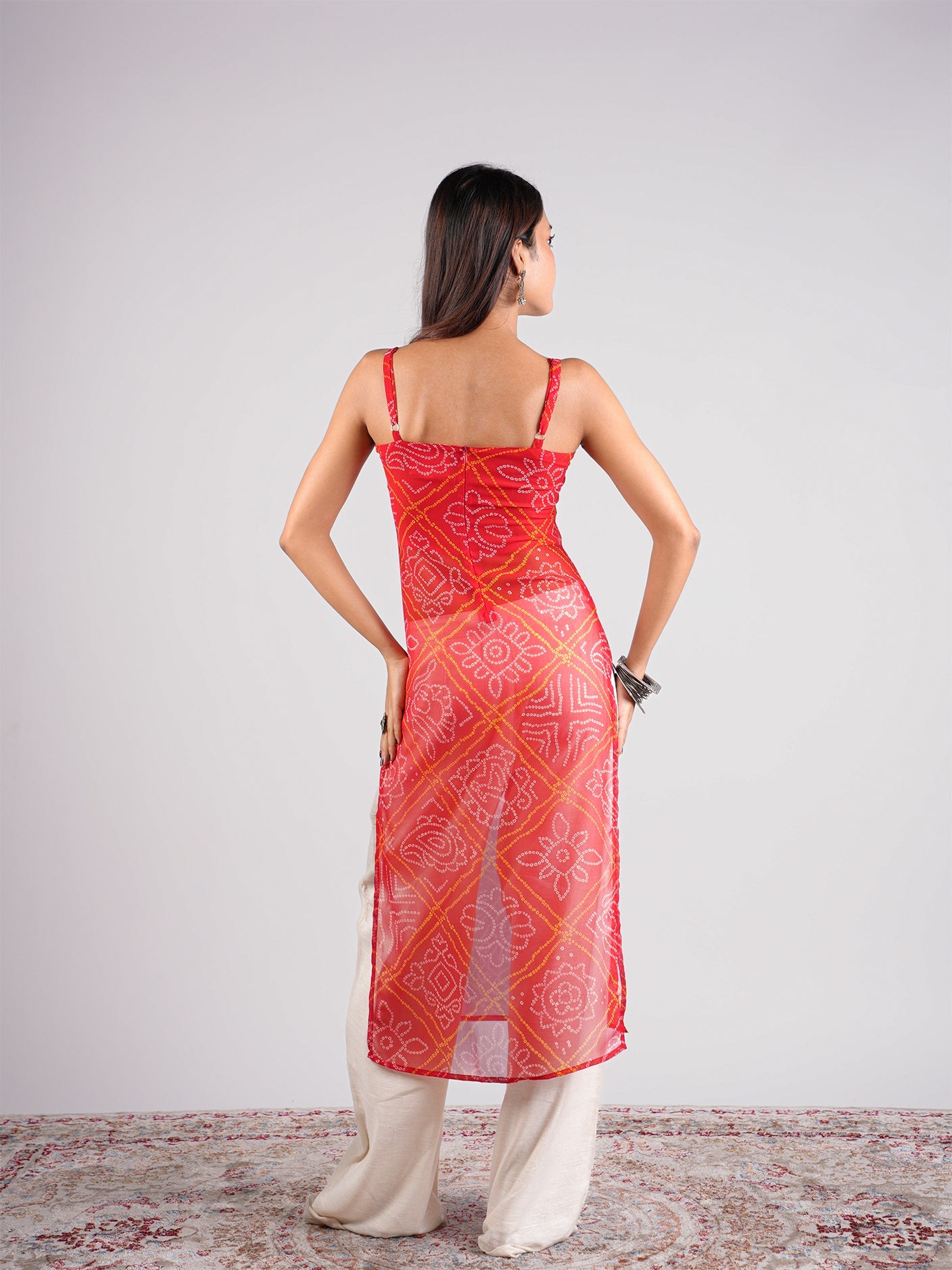 Payal Sheer Bandhani Kurti NISHORAMA