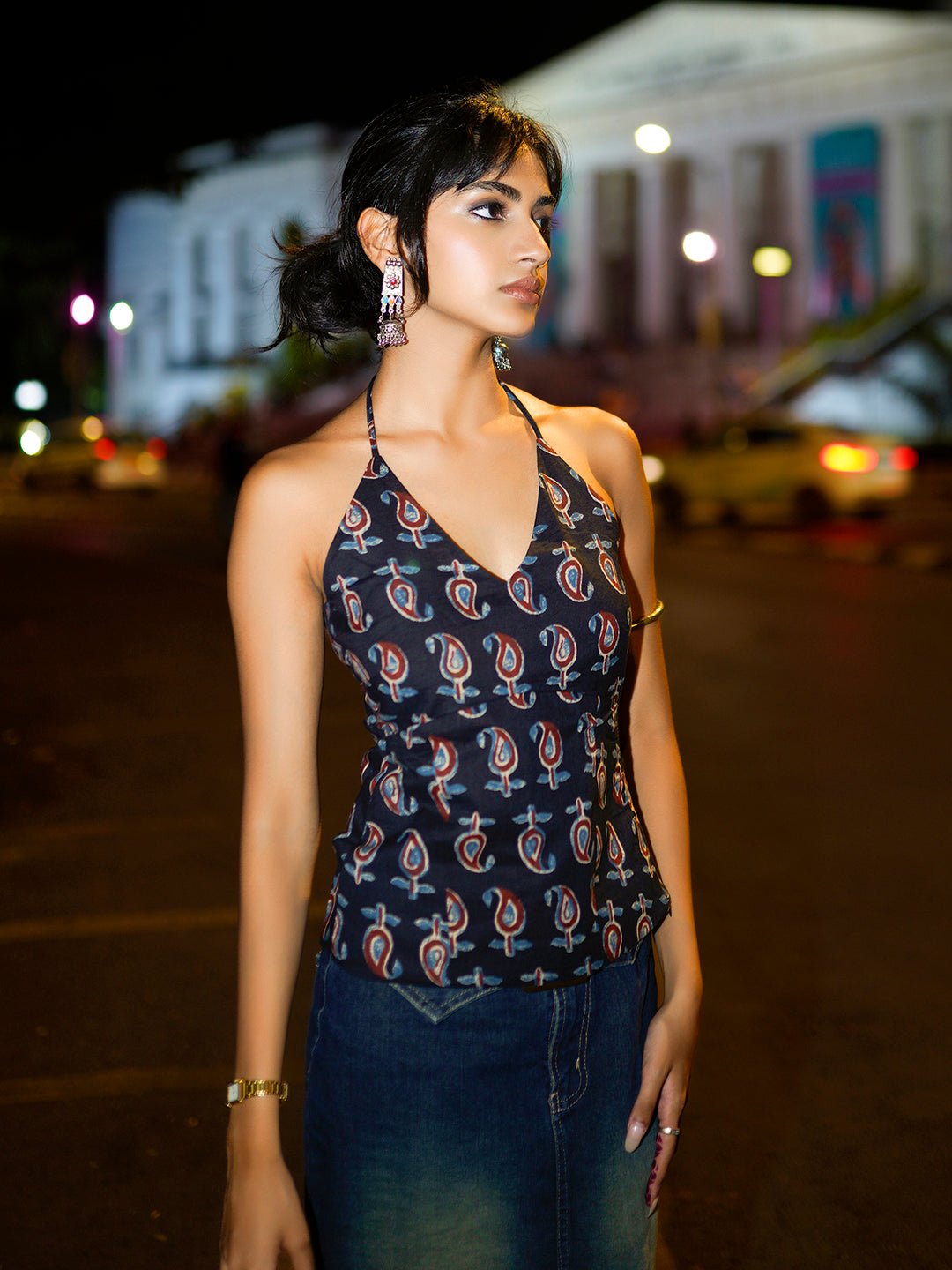 Kaya halter neck  top NISHORAMA