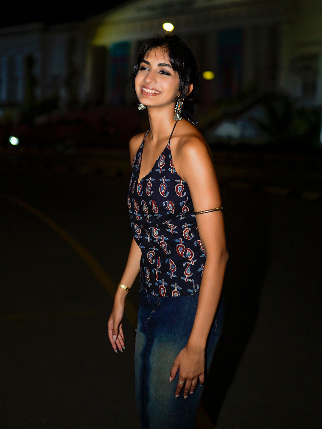 Kaya halter neck  top NISHORAMA