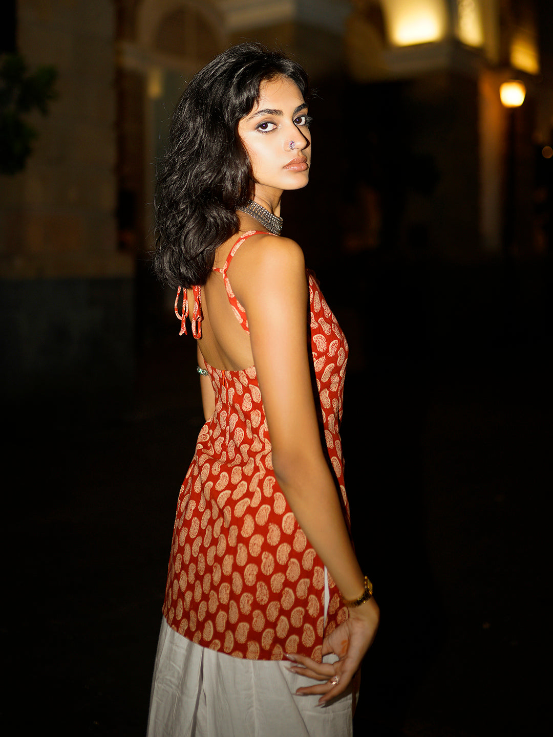 Kum-Kum Deep Back  Short Kurti NISHORAMA