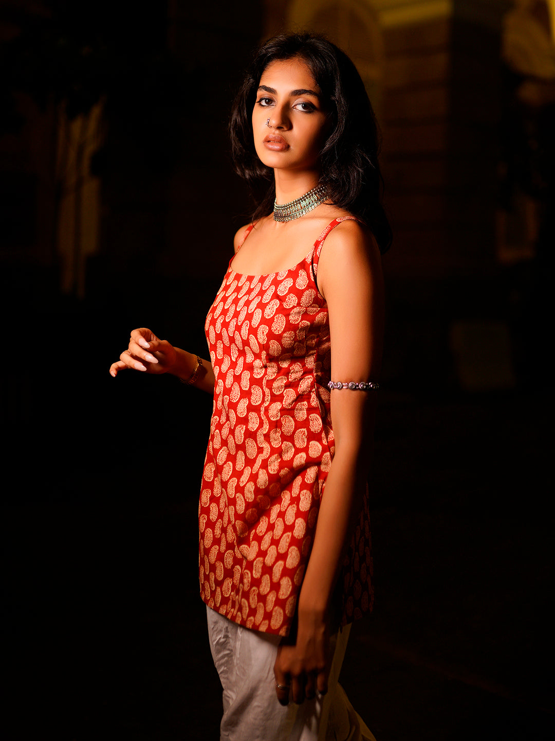 Kum-Kum Deep Back  Short Kurti NISHORAMA