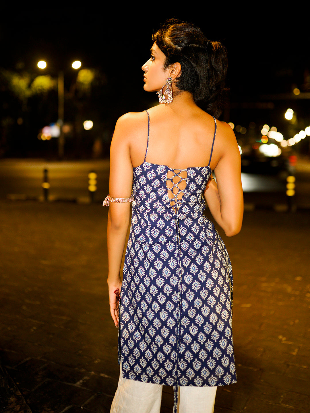 Nihaala noodle strap corset kurti. NISHORAMA